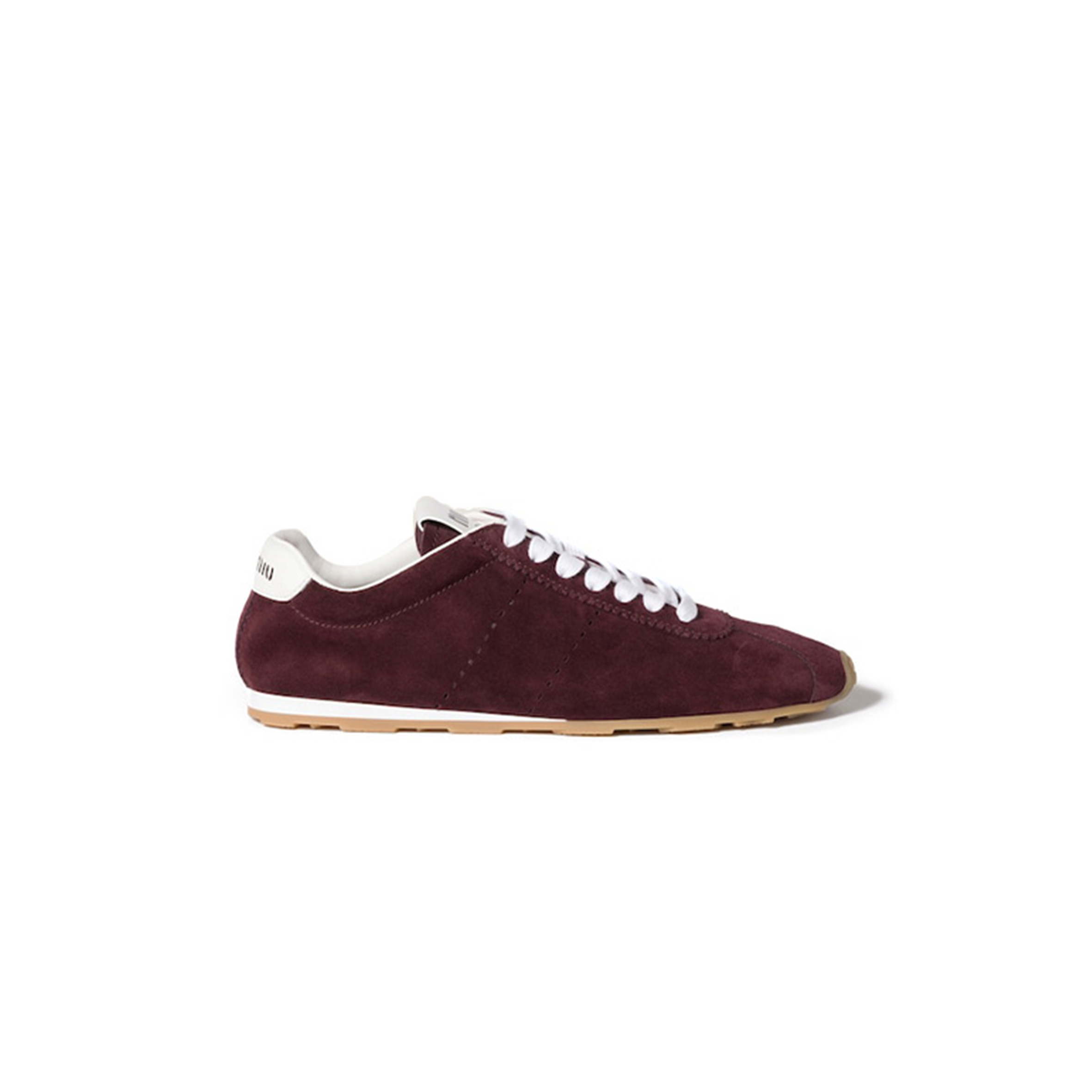 MIU MIU PLUME SUEDE SNEAKERS 5E114E